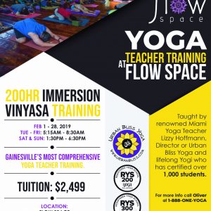Gainesville Yoga Teacher Training flier