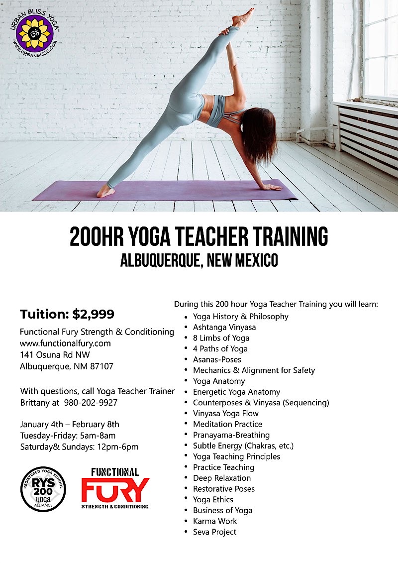 Albuquerque Yoga Teacher Training Urban Bliss Yoga