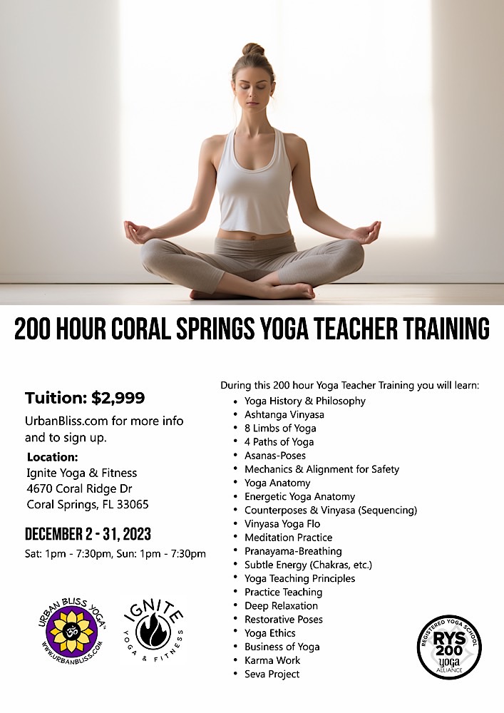 Coral Springs Yoga Teacher Training