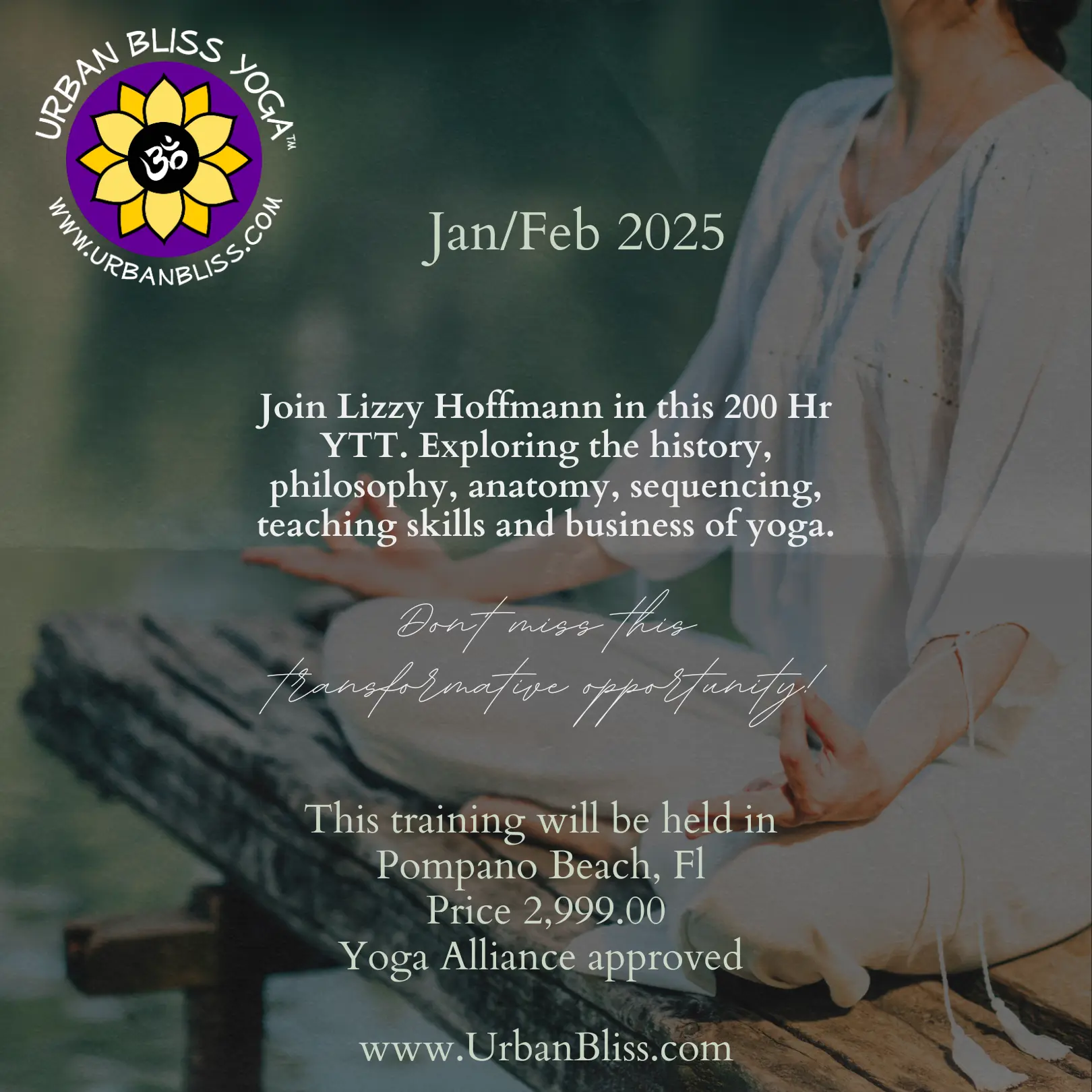 Pompano Beach 200 hour Yoga Teacher Training 2025