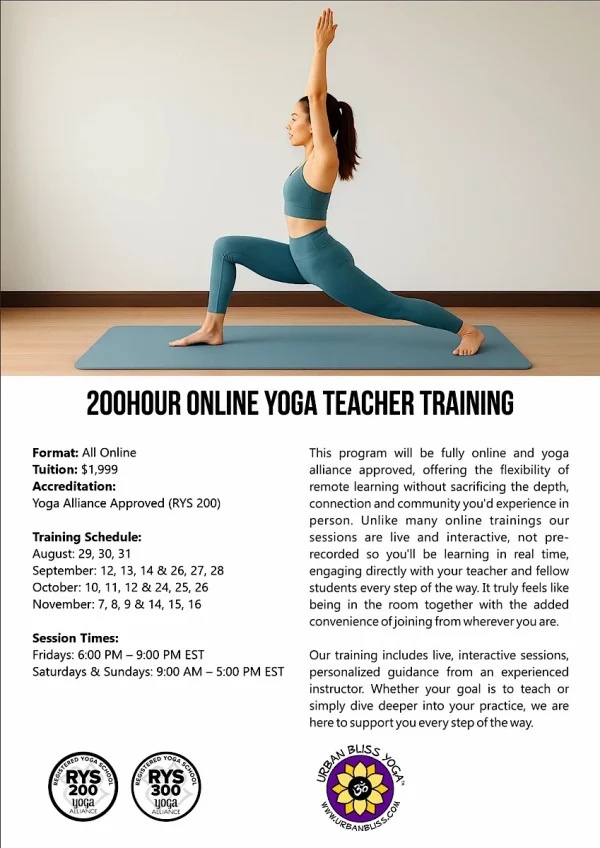 Online Yoga Teacher Training
